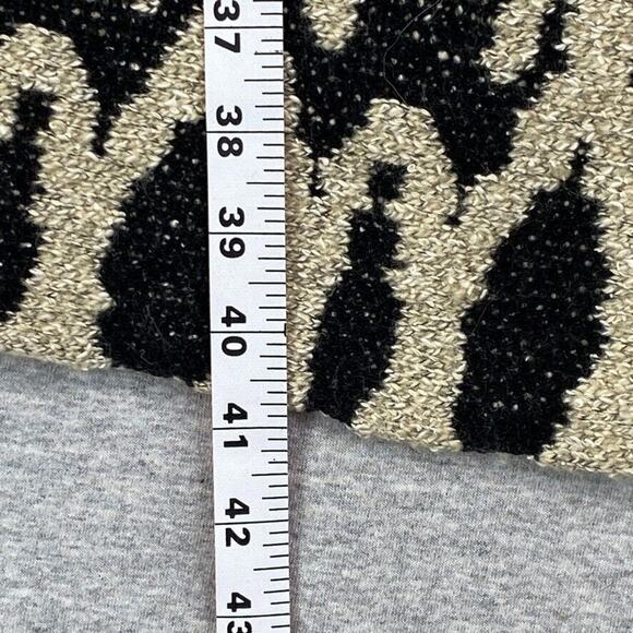 Lucky Brand Cardigan Sweater Womens 2X Plus Black Cream Aztec Knit Boho Duster - Picture 12 of 14